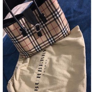 Burberry London Canvas Buckle Tote